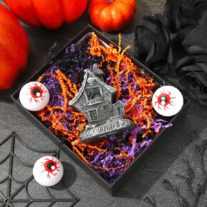 JarThenaAMCS 10.6oz Halloween Crinkle Cut Paper Shred Filler Purple Black Orange Boxes Filler Paper 3 Colors Stuffing Confetti for Holiday Party Gift Wrapping Supplies