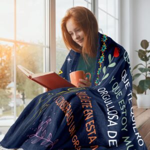 Regalo para Abuela, Abuela Blanket 60X50in, Grandma Gifts in Spanish, Grandma Birthday Gift, Mothers Day Grandma Gifts, Día De La Abuela Madre, Regalo De Cumpleaños/Navidad/Aniversario Abuelita