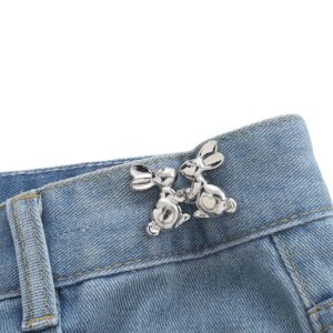 Tqyijhy Rabbit Tighten Waist Button For Women Skirt Pants Jeans Adjustable Waist Clip Metal Pins Clothing Accessories Waist Fasteners For Pants Pants Tightener For Waist Waist Adjuster For Pants