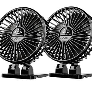 2Pack Desk Fan, USB Fan for Desk, Mini Desk Fan, 3 Speed Rotation Strong Wind, Protable Small Desktop Cooling Fan, Quite Mini Personal Fan for Home Office Table Bedroom Travel Curise(Black)