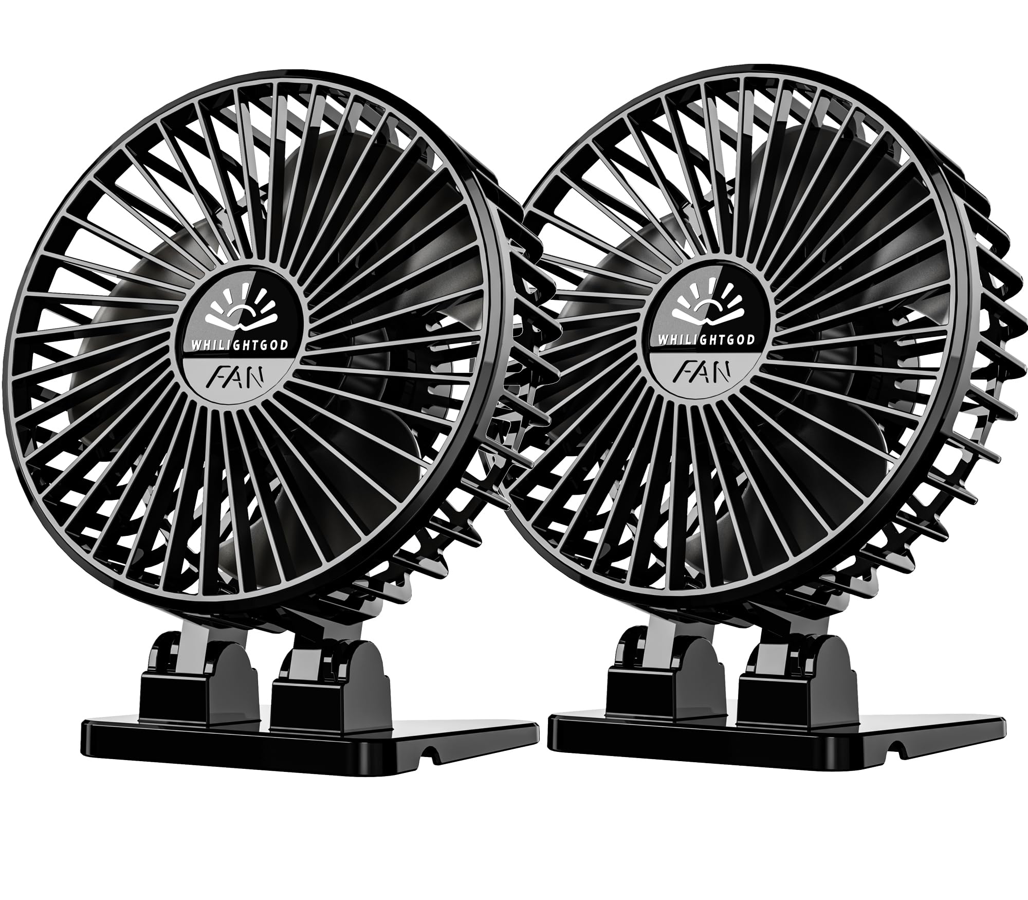 2Pack Desk Fan, USB Fan for Desk, Mini Desk Fan, 3 Speed Rotation Strong Wind, Protable Small Desktop Cooling Fan, Quite Mini Personal Fan for Home Office Table Bedroom Travel Curise(Black)