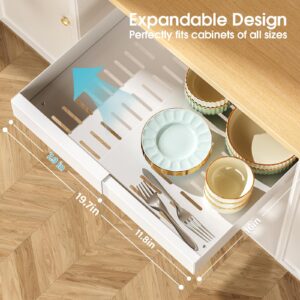 Delamu Pull Out Cabinet Organizer, Expandable (11.8"-19.7") Pull Out Drawers for Cabinets, Slide Out Drawers for Kitchen Cabinets, Bathroom Cabinet Organizer, Pantry, Under Sink Storage, 1PCS