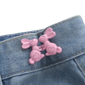 Tqyijhy Rabbit Tighten Waist Button For Women Skirt Pants Jeans Adjustable Waist Clip Metal Pins Clothing Accessories Waist Fasteners For Pants Pants Tightener For Waist Waist Adjuster For Pants