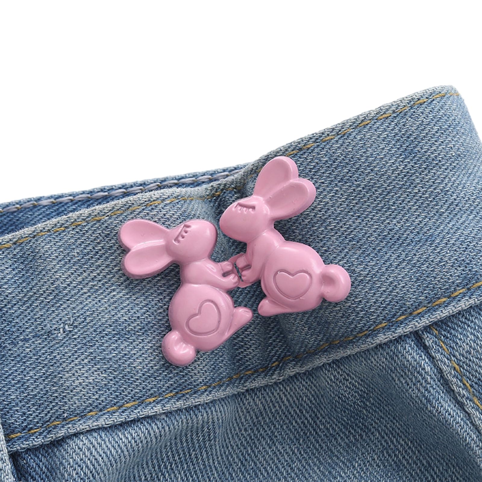 Tqyijhy Rabbit Tighten Waist Button For Women Skirt Pants Jeans Adjustable Waist Clip Metal Pins Clothing Accessories Waist Fasteners For Pants Pants Tightener For Waist Waist Adjuster For Pants