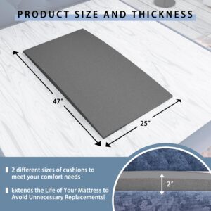 Yarfyk Mattress Support pad, Sagging Mattress Sagging Support pad 47''x25''x2''