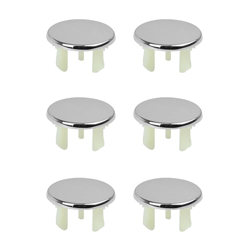 6pcs Round Basin Overflow Trim Sink Hole Cap Drain Cap Cover Insert in Hole Simple Installation for Bathtub Kitchen Sink Sink Hole Replacement Drain Cap Bathtub Hole Kitchen Sink Accessory Plastic