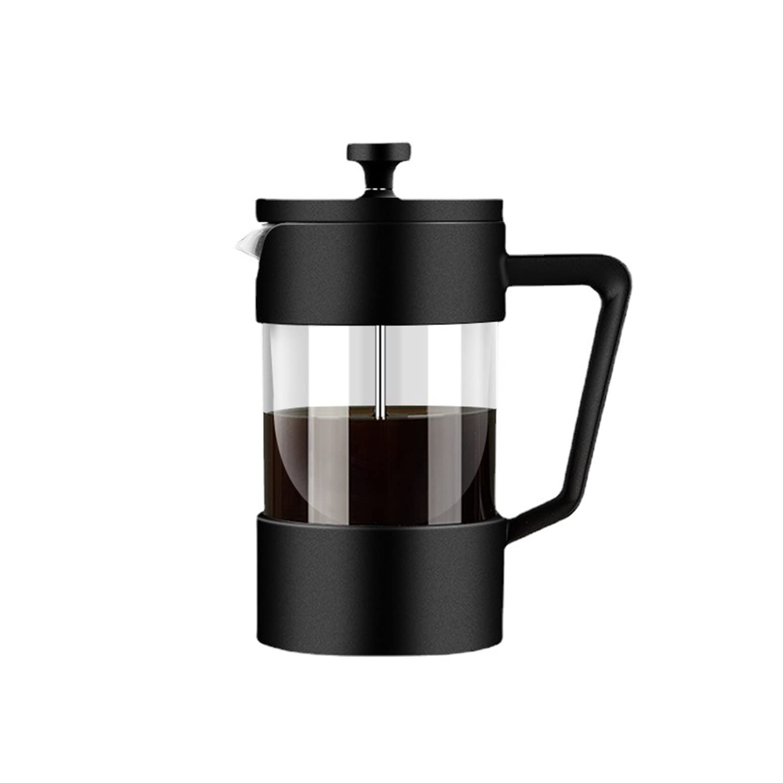 350/600/1000ml Thickened Glass Coffee Press- Espresso- Plastic Coffee Tea Maker Coffee Hand-Made Frothed Milk Press Pressure