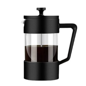 350/600/1000ml Thickened Glass Coffee Press- Espresso- Plastic Coffee Tea Maker Coffee Hand-Made Frothed Milk Press Pressure