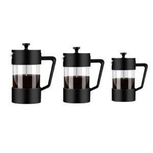 350/600/1000ml Thickened Glass Coffee Press- Espresso- Plastic Coffee Tea Maker Coffee Hand-Made Frothed Milk Press Pressure