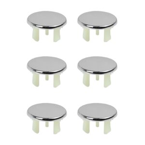 6pcs Round Basin Overflow Trim Sink Hole Cap Drain Cap Cover Insert in Hole Simple Installation for Bathtub Kitchen Sink Sink Hole Replacement Drain Cap Bathtub Hole Kitchen Sink Accessory Plastic