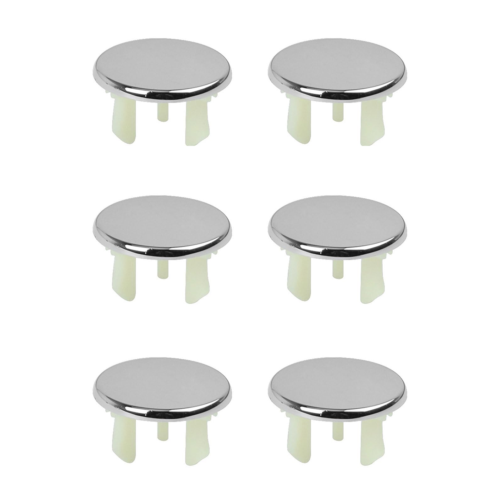 6pcs Round Basin Overflow Trim Sink Hole Cap Drain Cap Cover Insert in Hole Simple Installation for Bathtub Kitchen Sink Sink Hole Replacement Drain Cap Bathtub Hole Kitchen Sink Accessory Plastic