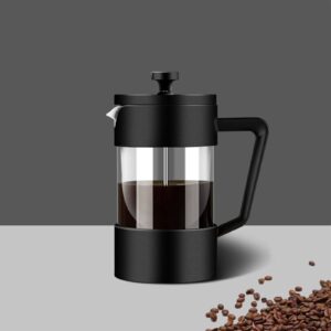 350/600/1000ml Thickened Glass Coffee Press- Espresso- Plastic Coffee Tea Maker Coffee Hand-Made Frothed Milk Press Pressure