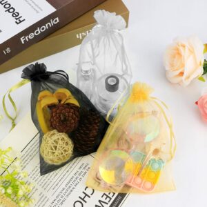 Organza Bags, Sheer Organza Bags 5 x 7 Inch 50 pcs Mesh Bags Drawstring Sachet Bag Drawstring Bags Small Jewelry Bags Candy Bags Mesh Gift Bags for Birthday Wedding Party Supply Halloween Christmas