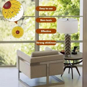 Window Fly Trap Fruit Fly Trap Indoor | Catch & Kill Houseflies, Flying Insects & Bugs | Non-toxic Sticky Glue Traps | Beautiful Sunflower Design not only as a Fly Trap but also a Decoration 20 Pack