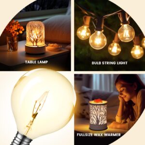 Smartdany Scentsy Light Bulbs for Warmer, 25 Watt Wax Warmer Bulbs with Dimmable, Fast Melting Wax, E12 Base G50/G16.5 Globe Bulbs for Full Size Wax Warmer Light Bulb Replacement (4)