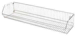 fse quantum 204812bc modular wire stacking basket, 48"w x 20"d x 12"h, 110 lb. capacity, chrome plated finish, nsf