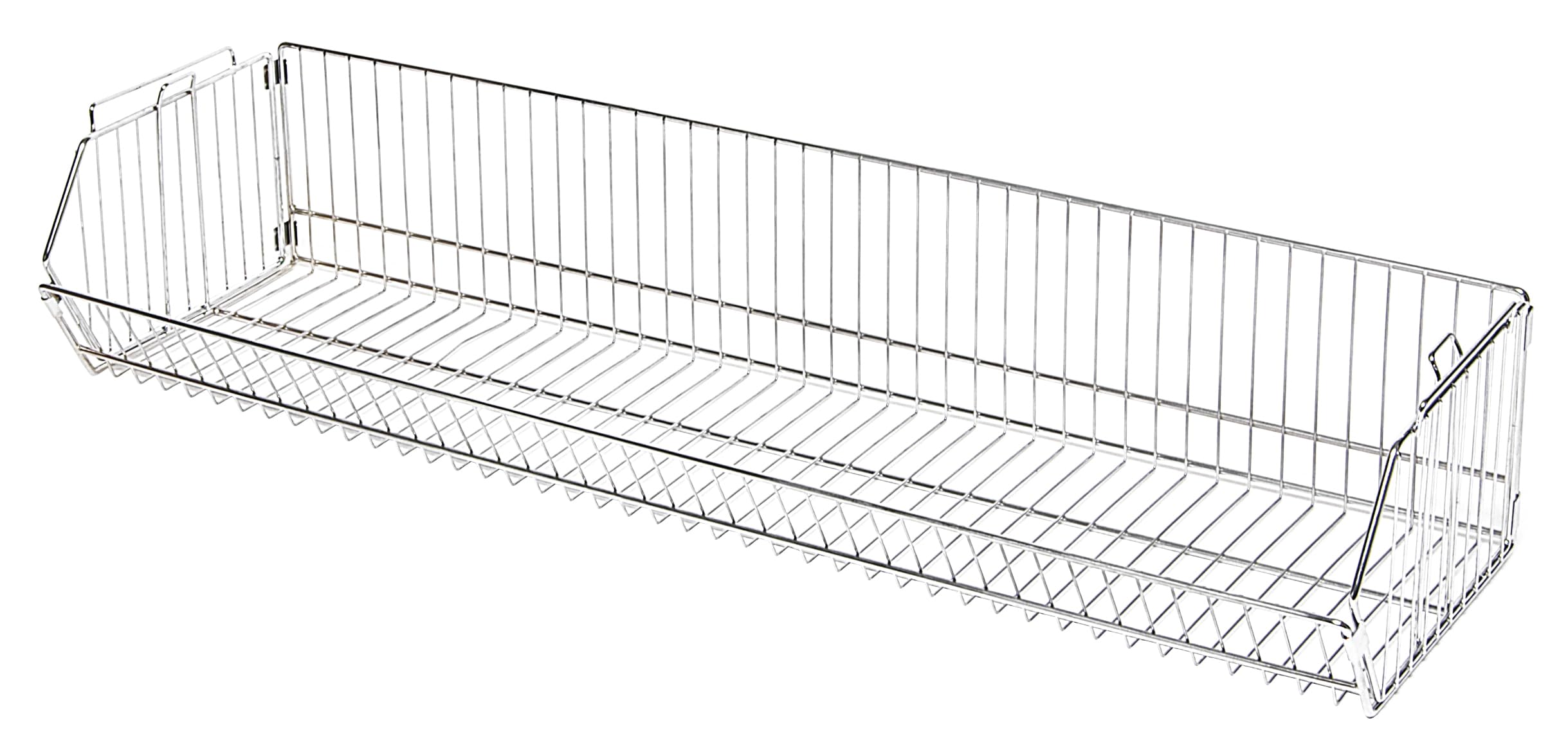 FSE Quantum 204812BC Modular Wire Stacking Basket, 48"W x 20"D x 12"H, 110 lb. Capacity, Chrome Plated Finish, NSF