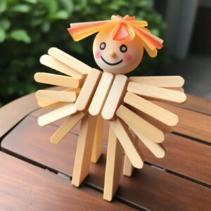 Hougnioe 200pcs Popsicle Sticks for Crafts,Wooden Sticks for Crafts, 4.5-inch Lolly Craft Sticks, Used for School, Handicraft Classes, Extracurricular Craft Production, Craft Model Building