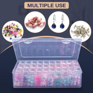 Udefineit Small Bead Organizer Boxes, 30PCS Mini Bead Storage Box & 1PCS Large Plastic Container, Small Bead Container Box with Flip Lid, Mini Bead Case Storage Organizer for Jewelry Making, Nail Arts