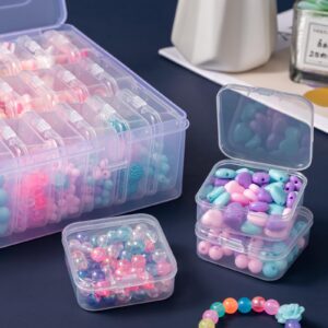 Udefineit Small Bead Organizer Boxes, 30PCS Mini Bead Storage Box & 1PCS Large Plastic Container, Small Bead Container Box with Flip Lid, Mini Bead Case Storage Organizer for Jewelry Making, Nail Arts