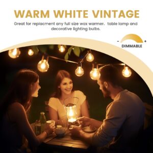 Smartdany Scentsy Light Bulbs for Warmer, 25 Watt Wax Warmer Bulbs with Dimmable, Fast Melting Wax, E12 Base G50/G16.5 Globe Bulbs for Full Size Wax Warmer Light Bulb Replacement (4)