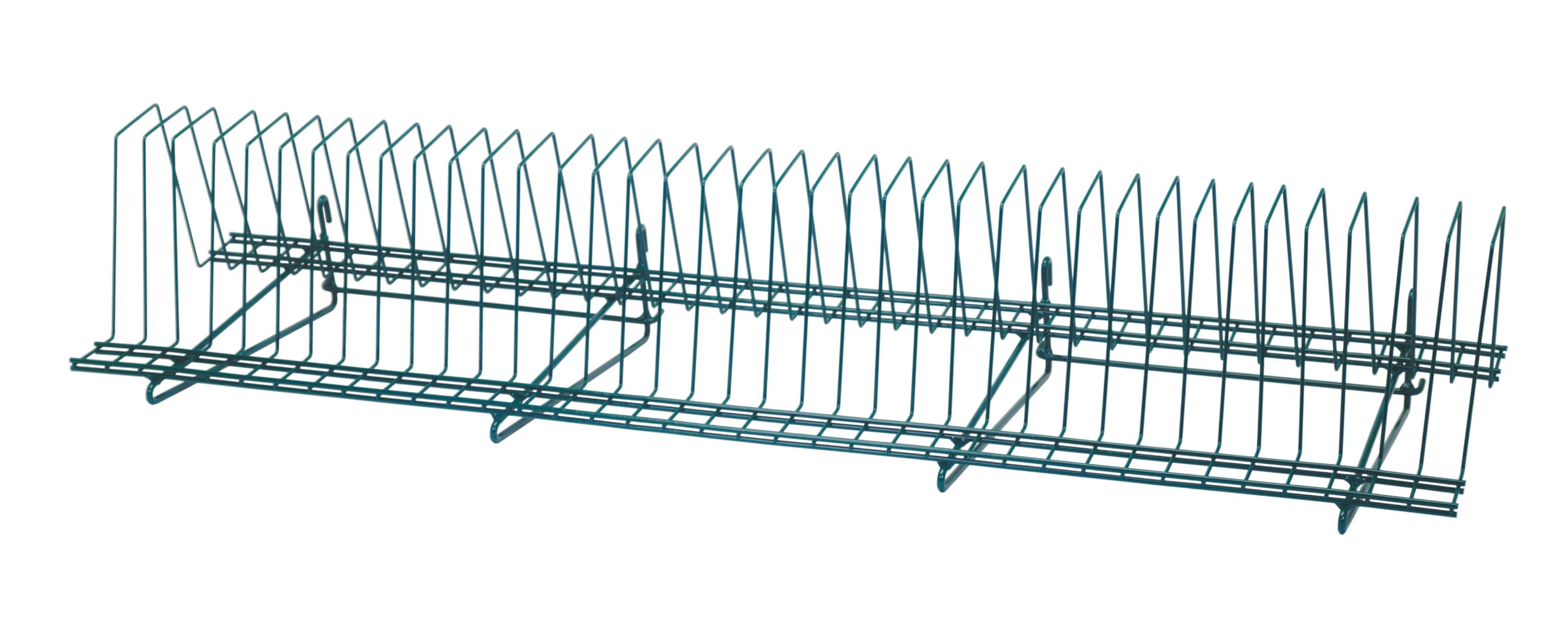 FSE Quantum SG-TDR461410P Store Grid Tray Drying Rack, 46-1/2"W x 14"D x 11-1/4"H, Green epoxy Finish, NSF