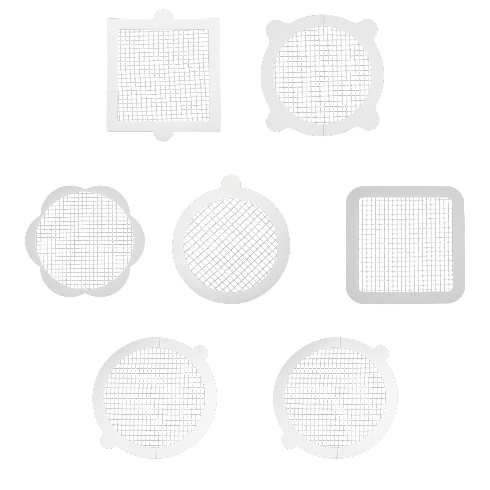 YS0911 10pcs Disposables Shower Drain Hair Catcher Mesh Stickers for Floor Drain Bathtub Bathroom Kitchen Filter Screen Stopper Round Drain Cover