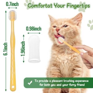 4 Pack Cat Dog Toothbrush 360 ° Silicone Soft Dog Cat Toothbrush 360 ° with Finger Toothbrushes Cat Dog Tooth Brushing Kit Canine Dental Care for Small Medium Large Breed Dogs Cats Puppy Doggie Kitten