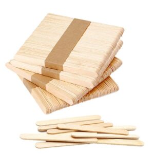 hougnioe 200pcs popsicle sticks for crafts,wooden sticks for crafts, 4.5-inch lolly craft sticks, used for school, handicraft classes, extracurricular craft production, craft model building