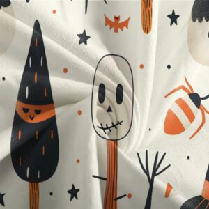 ERGTT Ghost Duvet Cover for Boys Girls Comforter Covers Quilt Cover 3D Print Halloween Style with Pillow Cases Soft Microfiber Bedding Set with Zipper Closure 3 Pieces Twin（173x218cm）