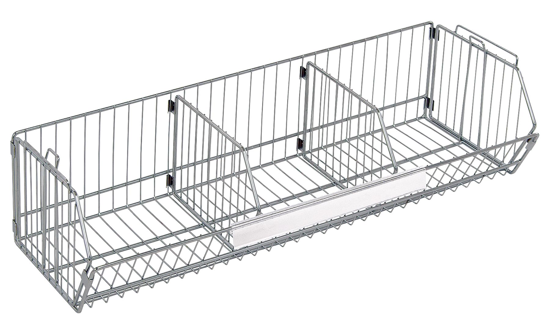 FSE Quantum 1436BC Modular Wire Stacking Basket, 36"W x 14"D x 9"H, 110 lb. Capacity, Chrome Plated Finish, NSF