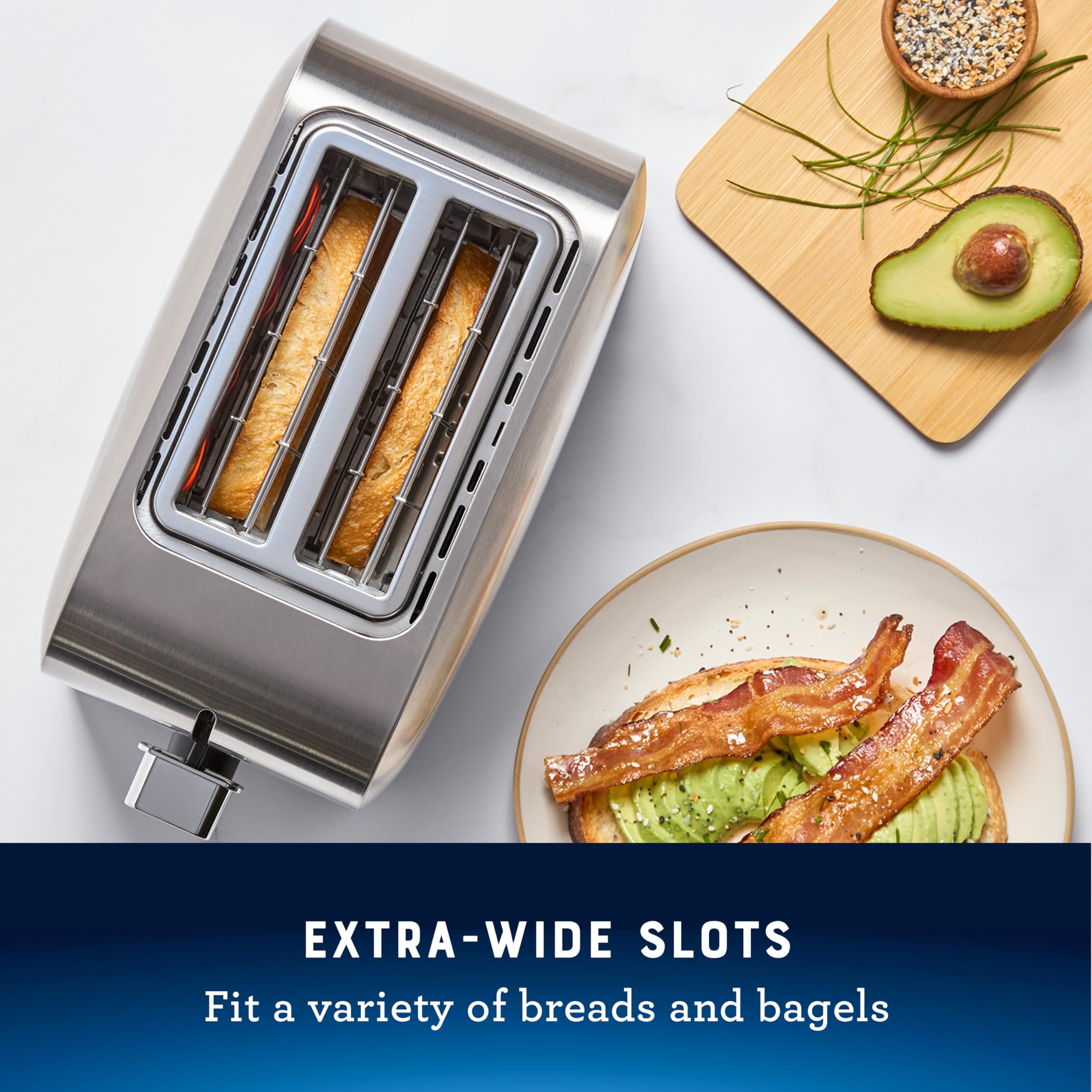 Oster 2-Slice Toaster with Extra Wide Slots, Stainless Steel