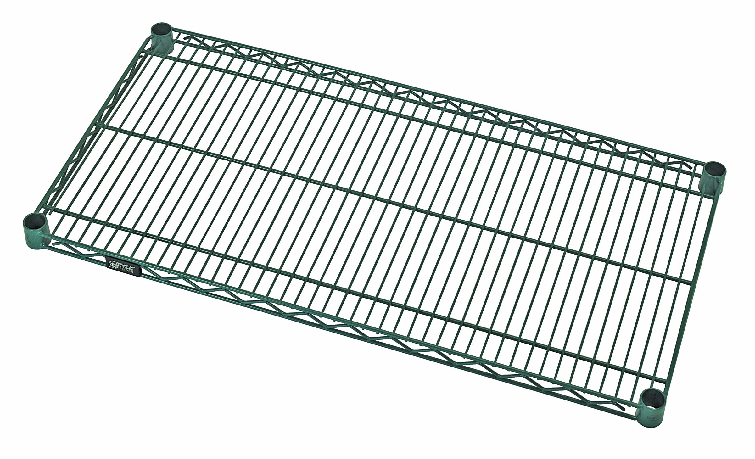 FSE Quantum 1836P Wire Shelf, 36"W x 18"D, 600-800 lb. Capacity, Green epoxy Finish, NSF