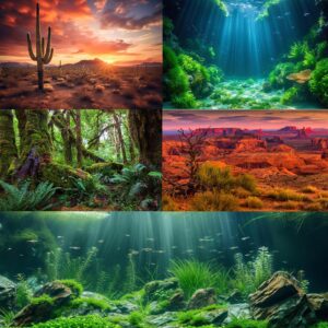 ZatiasMiller Aquarium Background Underwater World Corals and Tropical Fish Terrarium Background Various Undersea Aquatic Plants Rocks Aquarium Backdrop Beautiful Fish Tank Decor Vinyl 30x18in