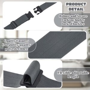 Wowangce 2 Pcs Mattress Topper Straps Memory Foam Packing Straps for Moving or Storage Utility Straps Adjustable Straps with Buckles for Home Mattress, Dark Grey(100" X 2")