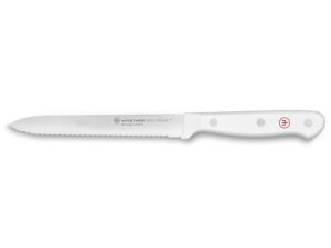 wÜsthof gourmet white 5" serrated utility knife