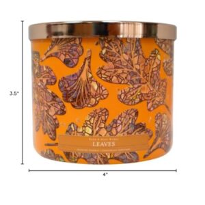 Bath & Body Works Leaves 3-Wick Scented Candle 14.5oz, Orange