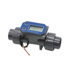 Aoleaby 1"" 1-1/2"" 2"" 2-1/2"" 3"" Turbine Flow Meter Electronic PVC LCD Digital Display Flowmeter ZJLCD-BT01 for Farm/Garden Irrigation (Size : 2"", Color : Without Cable)