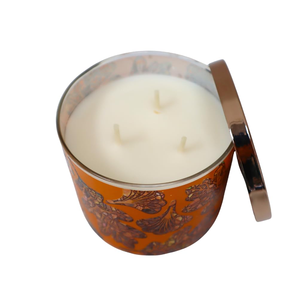 Bath & Body Works Leaves 3-Wick Scented Candle 14.5oz, Orange