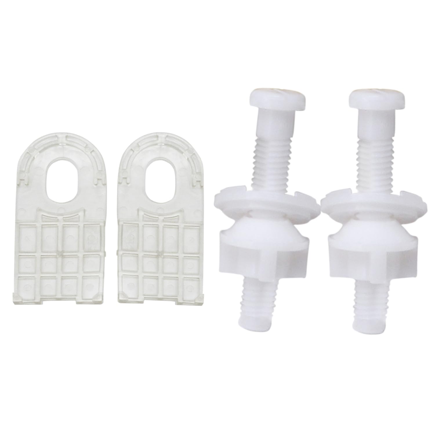 PuritySage Traditional Toilet Seat Bolts, Compatible with TOTO THU689 Toilets and Bidets,White Plastic Toilet Seats Replacement Parts,2-Pack