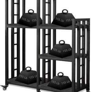 6-Tier Kitchen Bakers Rack Storage Shelf with Wheels, Utility Plant Stand/ Mini Fridge & Microwave Oven Stand Table, Coffee Bar, Adjustable Kitchen Shelves Freestadning for Home Office Patio