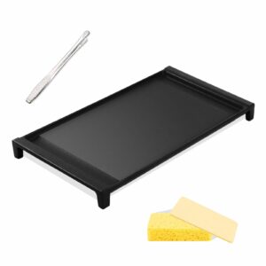 zcafmfzf upgraded wb31x24738 griddle for ge stove griddle replacement, more durable ge griddle for gas cooktop, safe uncoated ge griddle for stove top, non-stick ge stove top griddle for gas stove