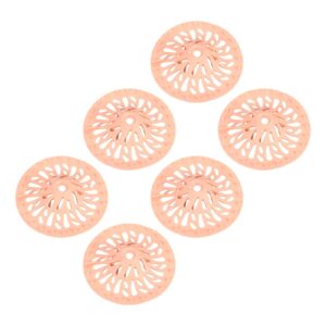 uxcell hair catcher, 3.94inch silicone hair stopper shower drain covers drain protector for bathroom kitchen balcony, orange 6pcs