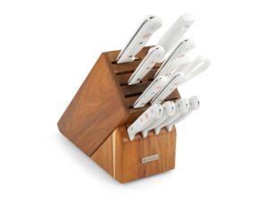 wÜsthof gourmet white twelve piece knife block set