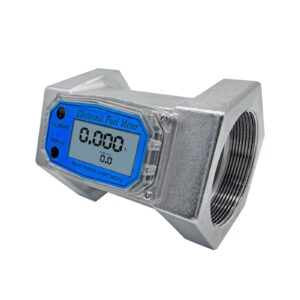 Hisocute Flowmeter 1in/2in/2.5in/3in LCD Digital Liquid Flow Sensor Meter Electronic Turbine-Flowmeter For Diesel-Fuel Urea Water Flowmeter Operated(not Included)