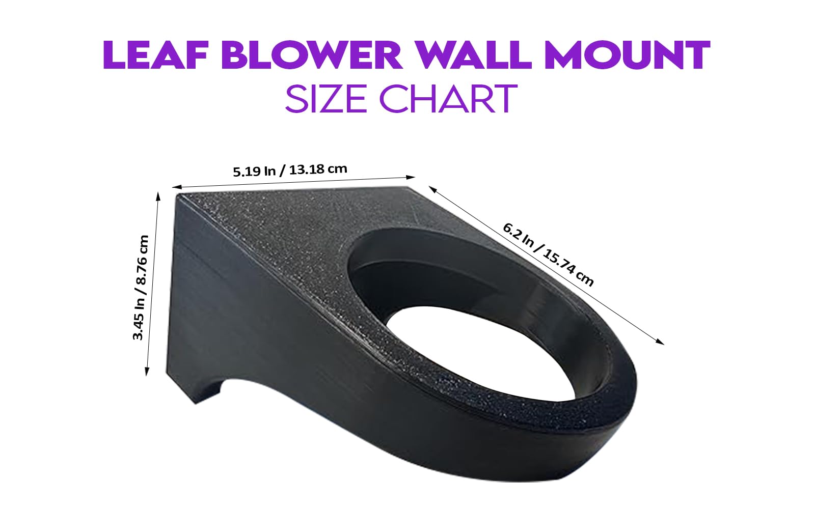 239 Prints Leaf Blower Wall Mount| Blower Holder Mount Rack| Heavy Duty Plastic Wall Holder for Leaf Blower| 3D Printed | Made in USA