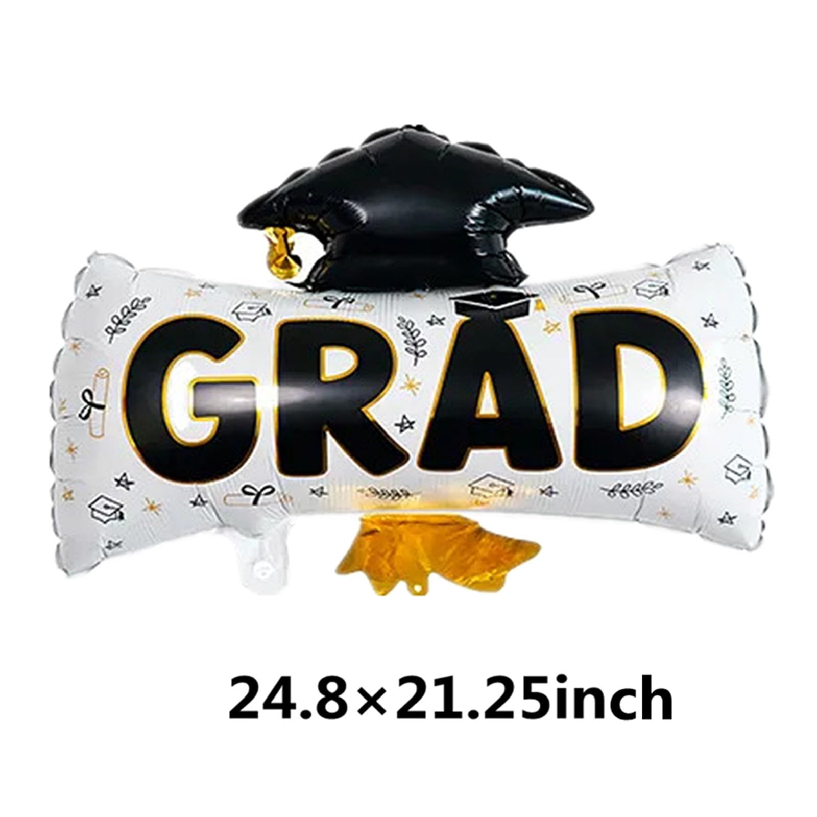 AVMBC Graduation Diploma Balloons, Graduation Cap Balloons, Graduation Hat Balloon, Graduation Congrats Grad Foil Balloon for Graduation Party Decorations Supplies 3Pcs