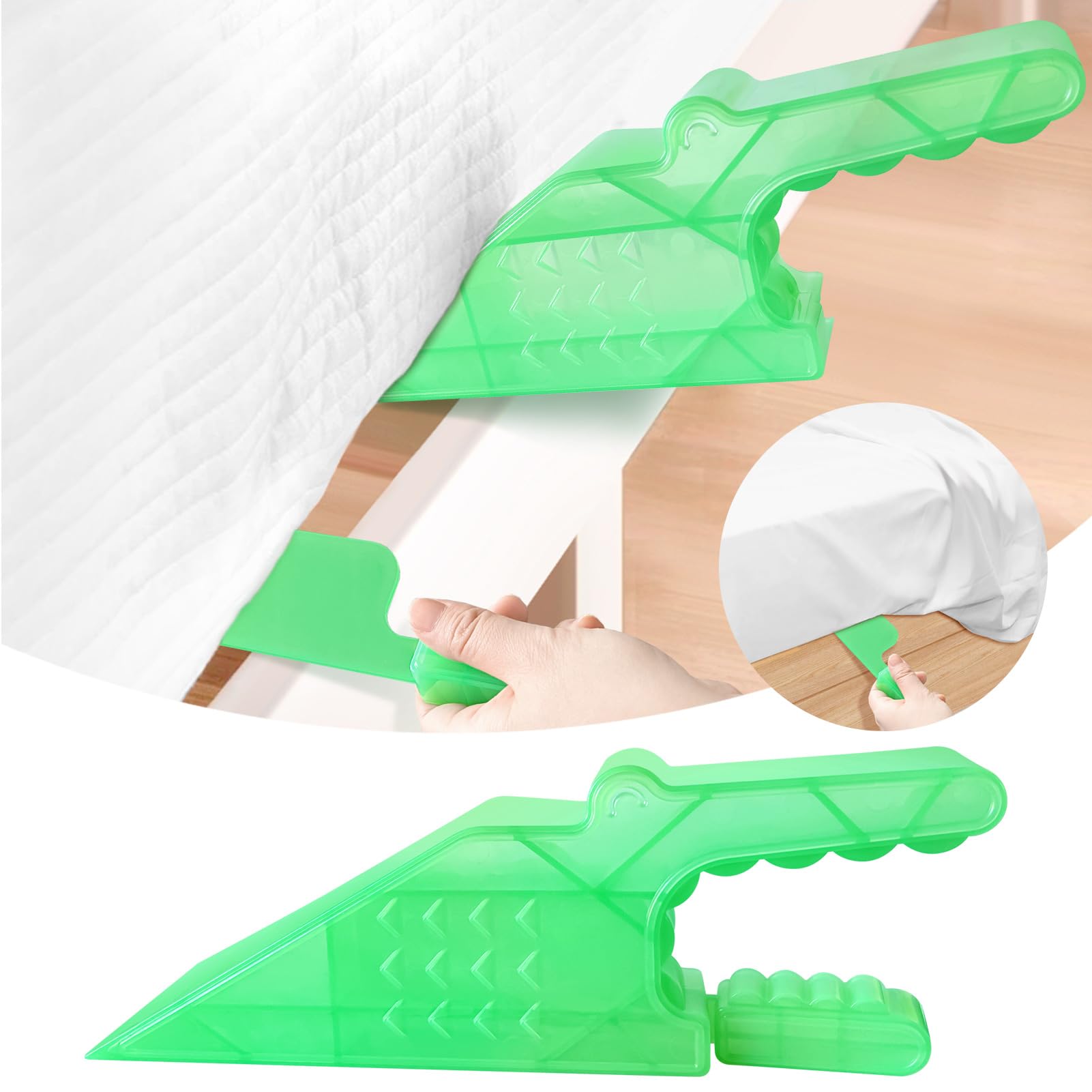 MAXHJX Mattress Lifter Wedge for Changing Sheets: Bed Maker Tool to Helps Lift The Mattress and Hold The Mattress - Alleviating Back Pain (Green)