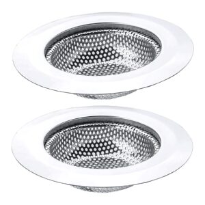 generic stainless steel bathtub hair catcher stopper shower drain hole filter trap kitchen metal sink strainer floor drain accessories, silver