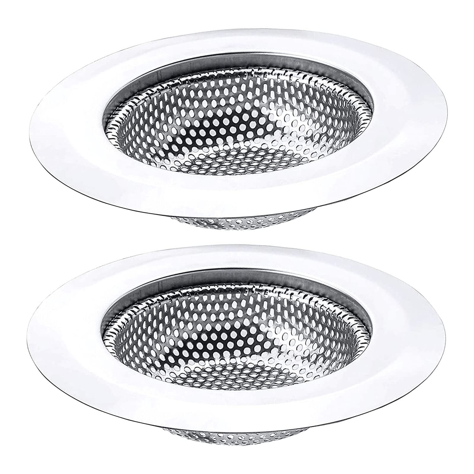 Generic Stainless Steel Bathtub Hair Catcher Stopper Shower Drain Hole Filter Trap Kitchen Metal Sink Strainer Floor Drain Accessories, Silver